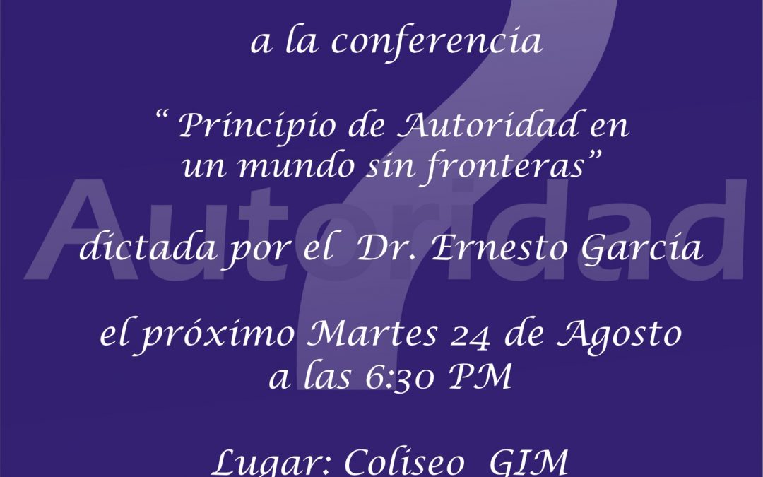 Escuela de Padres: «El Principio de Autoridad en un mundo sin Fronteras»
